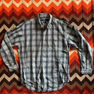Ralph Lauren Blue and White Checkered Shirt